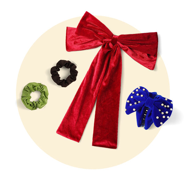 Hair Accessories Collection Elegant Headbands, Hair Clips, Scrunchies