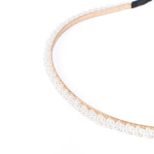 Load image into Gallery viewer, Faux White Decor Pearl Tiara Headband
