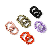 Load image into Gallery viewer, 10 Pack Shiny Satin-feel Thin Scrunchie Set
