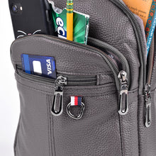 Load image into Gallery viewer, Vegan Leather Crossbody Sling Bag with Adjustable Strap
