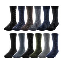 Load image into Gallery viewer, 12 Pair Pack Men&#39;s Classics Dress Socks
