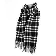 Load image into Gallery viewer, Unisex Plaid Acrylic Scarves
