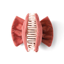 Load image into Gallery viewer, Thick Velvet Hair Claw Clip w/ Pearls
