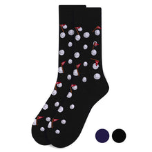 Load image into Gallery viewer, Parquet Men’s Golf Ball Novelty Crew Socks – Black or Navy
