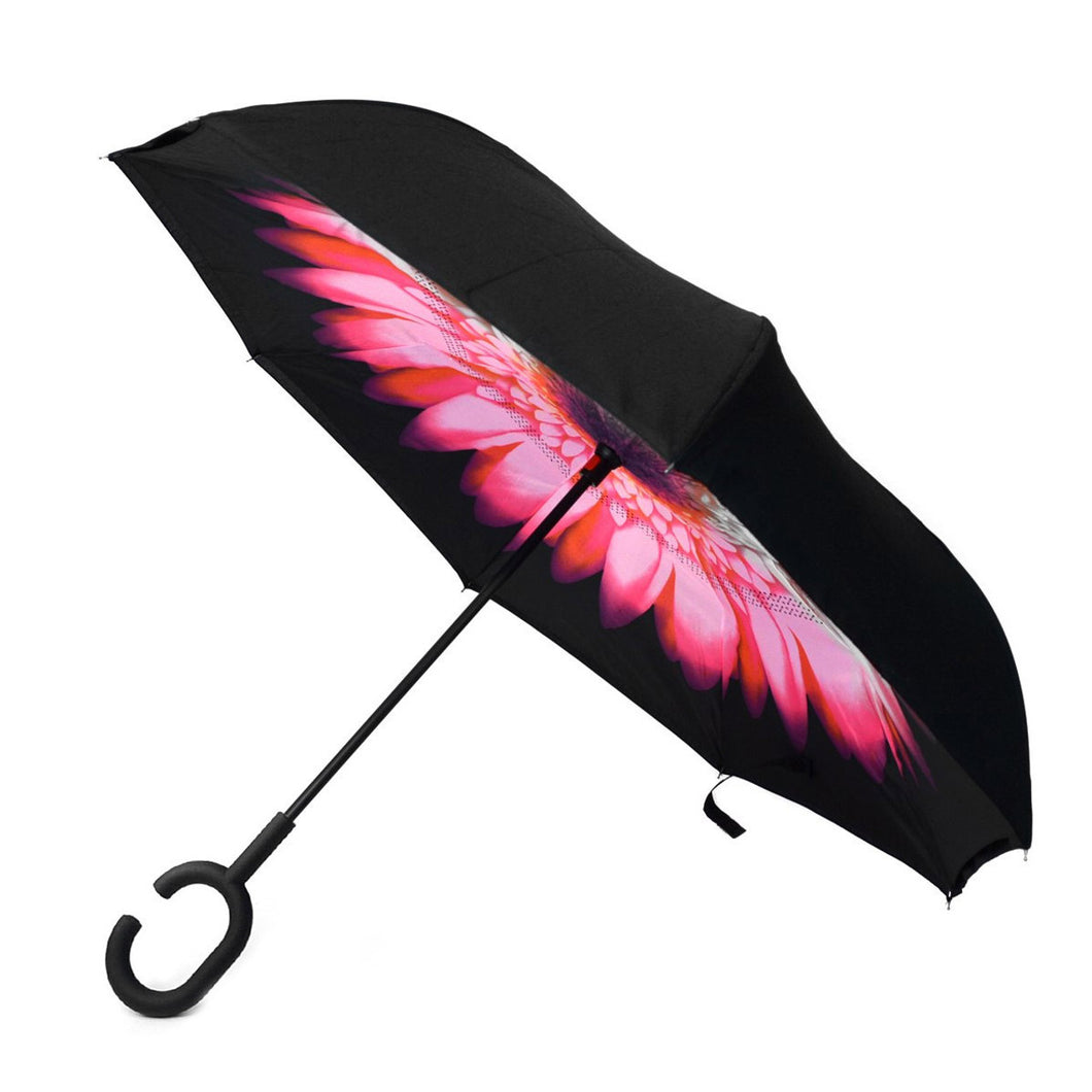 Double Layer Inverted Umbrellas - Windproof C Shaped Handle