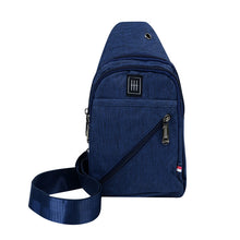 Load image into Gallery viewer, Canvas Crossbody Sling Bag with Headphone Jack – Durable &amp; Stylish
