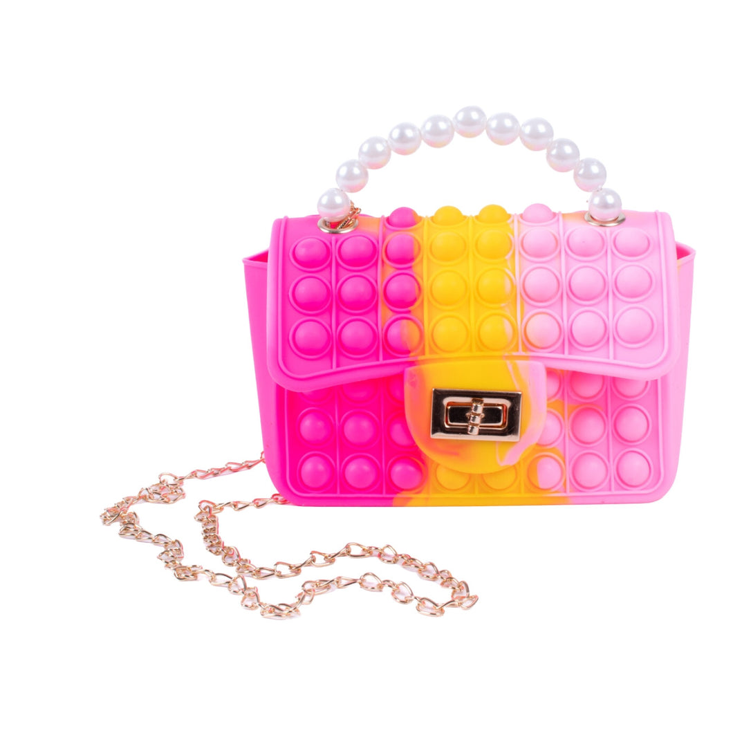 Mini Jelly Push Pop Tri-Color Kids Crossbody Bags
