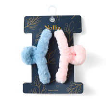 Load image into Gallery viewer, 2 Pack Fur Feel Claw Hair Clip
