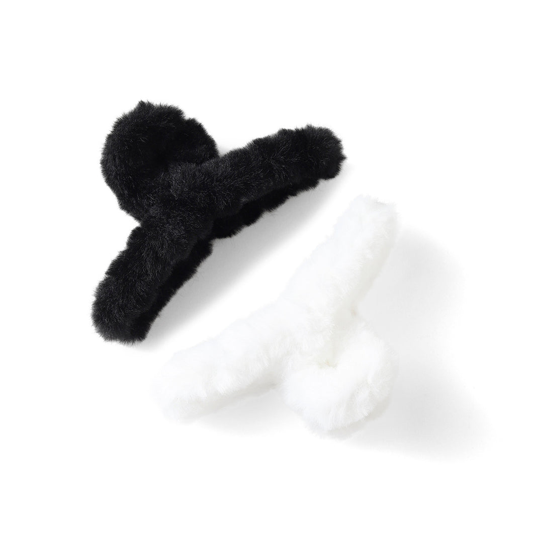 2 Pack Fur Feel Claw Hair Clip