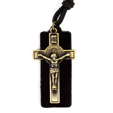 Load image into Gallery viewer, Vintage Unisex Jesus Piece Adjustable Leather Cord Necklace
