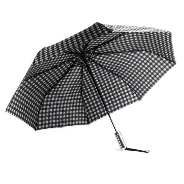 Nollia Compact Gingham Pattern Auto-Open Umbrella – 12