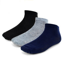 Load image into Gallery viewer, Men&#39;s Quarter-Cut Socks – 6 Pairs, Mixed Colors (2 Black, 2 Navy, 2 Gray)
