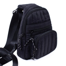 Load image into Gallery viewer, Athletic Quilted Nylon Sling Bag for Women - Sporty and Functional
