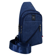 Load image into Gallery viewer, Canvas Crossbody Sling Bag with Headphone Jack – Durable &amp; Stylish

