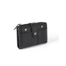 Load image into Gallery viewer, Nollia Ladies Vegan Leather Slim Bifold Wallet –  Black or Tan
