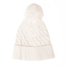 Load image into Gallery viewer, Ladies Winter Cable Knit Hat with Pom
