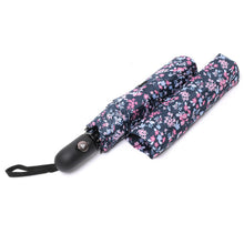 Load image into Gallery viewer, Nollia Compact Pink Floral Auto-Open Umbrella – 12&quot; Travel Size, Wind-Resistant
