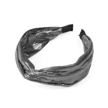 Load image into Gallery viewer, Nollia “C” Shaped Knotted Headband with Metallic Texture – Chic Shine Hair Accessory
