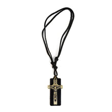 Load image into Gallery viewer, Vintage Unisex Jesus Piece Adjustable Leather Cord Necklace
