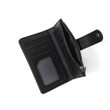 Load image into Gallery viewer, Nollia Ladies Vegan Leather Slim Bifold Wallet –  Black or Tan

