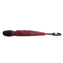 Load image into Gallery viewer, Nollia Gingham Inside-Out Umbrella – Plaid Pattern, Hands-Free C-Handle (Red or Black)
