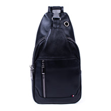 Load image into Gallery viewer, Black PU Leather Anti-Theft Sling Bag – Stylish &amp; Secure
