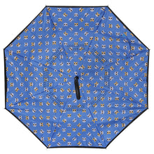 Load image into Gallery viewer, Nollia Inside Out Cat Print Inverted Umbrella – Blue
