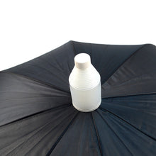 Load image into Gallery viewer, Parquet Auto Open Black Canopy Umbrella with Plastic Cover – 41&quot; Arc, J-Handle
