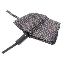 Load image into Gallery viewer, Nollia Compact Black with Colorful Bubble Auto-Open Umbrella – 12&quot; Travel Size, Wind-Resistant
