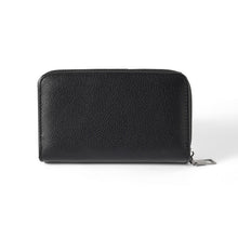 Load image into Gallery viewer, Nollia Ladies Vegan Leather Compact Tab Wallet – Black or Mauve
