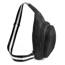 Load image into Gallery viewer, Crossbody Sling Bag with White Stripe Accent
