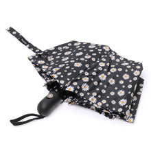 Load image into Gallery viewer, Nollia Compact Daisy Flower Auto-Open Umbrella – 12&quot; Travel Size, Wind-Resistant
