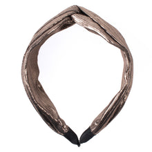 Load image into Gallery viewer, Nollia “C” Shaped Knotted Headband with Metallic Texture – Chic Shine Hair Accessory
