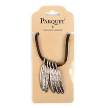 Load image into Gallery viewer, Vintage Unisex Feather Pendant Adjustable Leather Cord Necklace
