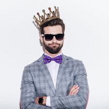 Load image into Gallery viewer, Men&#39;s Fleur-de-lis Banded Bow Tie

