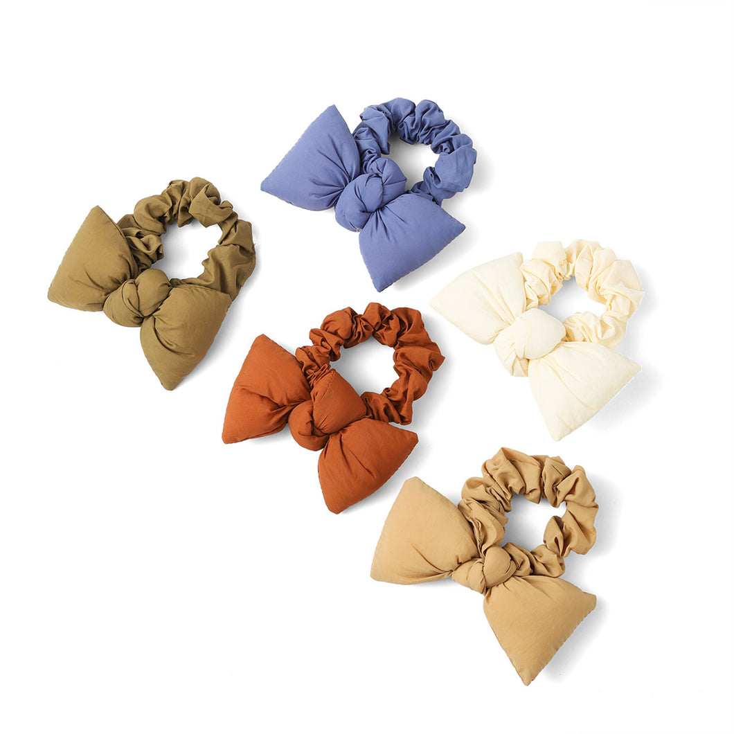 5pc Nylon Fluffy Ribbon Scrunchie Set