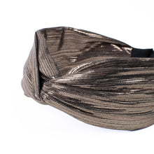 Load image into Gallery viewer, Nollia “C” Shaped Knotted Headband with Metallic Texture – Chic Shine Hair Accessory
