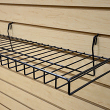Load image into Gallery viewer, Flat Grid Shelf for Slat Wall – Includes 24 Assorted Bow Ties – 23.5” Wide Heavy Duty Display Rack
