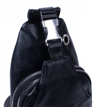 Load image into Gallery viewer, Black PU Leather Anti-Theft Sling Bag – Stylish &amp; Secure
