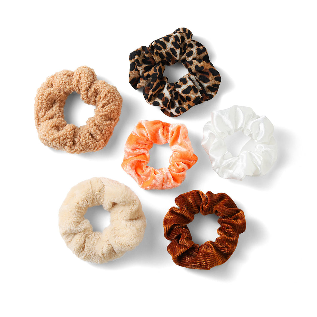 6pc Mixed Scrunchie Set