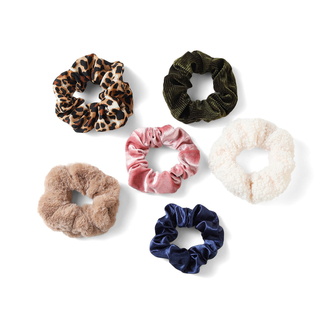 6pc Mixed Scrunchie Set