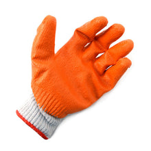Load image into Gallery viewer, Heavy-Duty Rubber-Coated Work Gloves – Orange Palm Grip – One Size Fits Most

