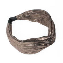 Load image into Gallery viewer, Nollia “C” Shaped Knotted Headband with Metallic Texture – Chic Shine Hair Accessory
