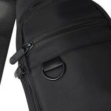 Load image into Gallery viewer, Black Nylon Crossbody Sling Bag with O-Ring and D-Ring - Adjustable Strap
