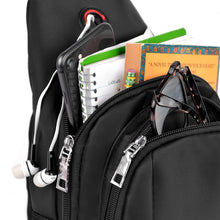 Load image into Gallery viewer, Crossbody Sling Bag with White Stripe Accent
