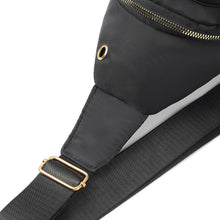 Load image into Gallery viewer, Ladies’ Black Crossbody Sling Bag with Gold Accents – Chic &amp; Functional
