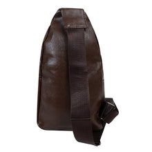 Load image into Gallery viewer, Vegan Leather Sling Bag with Inner Padding and Zipper Compartments
