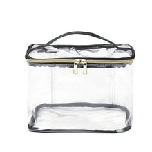 Load image into Gallery viewer, Nollia 4-Piece Makeup Bag Set – Pink Leopard &amp; Clear Vegan Leather Travel Cosmetic Organizer Case
