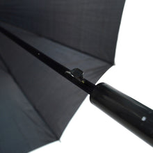 Load image into Gallery viewer, Parquet Auto Open Black Canopy Umbrella with Plastic Cover – 41&quot; Arc, J-Handle

