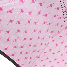 Load image into Gallery viewer, Nollia Flamingo Inside-Out Umbrella – Pink Bird Print, UV Protection &amp; C-Handle
